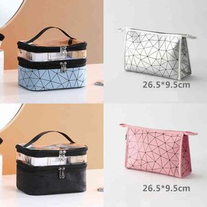 NXY Cosmetic Bag Travel Женская Прозрачная Многофункциональная Макияж Diamond Clear Clear Make Up Организатор Чехол Туалетное Кладовое хранение 0119