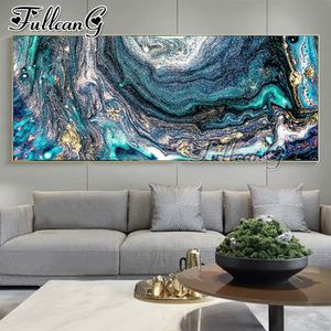 Fullcang tamanho grande 5d diy diamante pintura abstrata aquarela paisagem plena mosaico quadrado redondo bordado bordado fc2354 201112