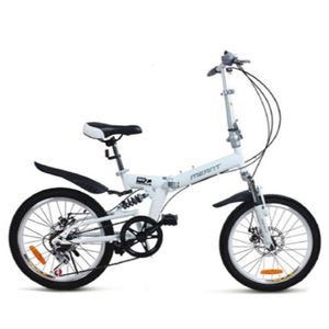 20 inch folding variable speed mountain bike v brake/dual disc brake with shock absorption function suitable for adult students