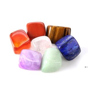 Natural Crystal Chakra Stone 7pcs Set Natural Stones Palm Reiki Healing Crystals Gemstones Home Decoration Accessories RRE12735