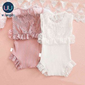 Newborn Baby Girl Rompers Lace Princess First Birthday Party Girl Clothes Baby Girl Clothing Summer Infant Onesie Baby Costume G1221