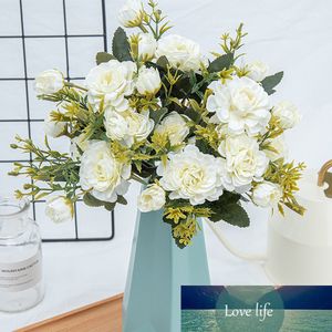 Konstgjorda peonies silke blommor för heminredning högkvalitativa plastfake blommor bukett bröllopsbordet centerpiece dekor