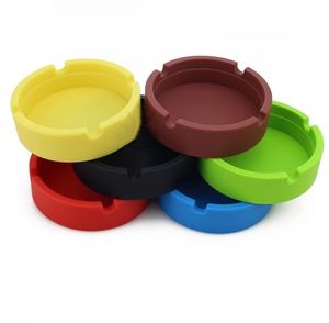 Nyaste Silicone Ashtray Mini Portable Shatherisous, Miljövänlig Runda Ashtray Hem Kafé Bar Hotell Män Ashtray 9062