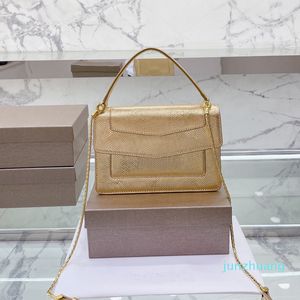 Tasarımcı-Sequins Flap Zincir Omuz Çantası Crossbody Sling Çanta Kadın Yılan Zincir Cüzdan Çanta Debriyaj Altın Renk Yemeği Kılıfı Cüzdan