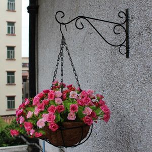 フックレール卸売 - 植物ハンガーアイアンバルコニーの手すりの庭の壁フック吊り下げ式棚のための植木鉢ラック