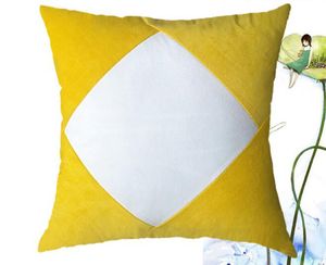 10pcs Sublimation DIY Blank Color Patchwork Plush Square Pillow Cover Sofa Chair Pillow Case Home Decor Size40*40cm