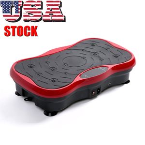 Fitness Vibration Plate Whole Body Exercise Trainer Machine Platform Massager RED Home Use Slimming Machine