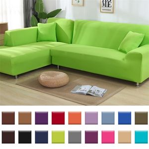22 Color Extensible Sofa Cover Spandex Stretch Sofacovers Sectional Solid Color Single/two/three/four Seats LJ201216