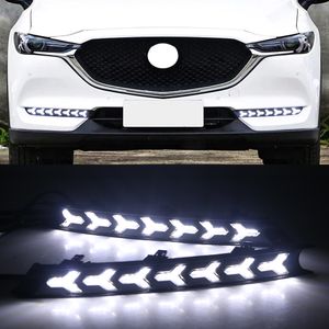 1 SET LED-dagsljus f￶r Mazda CX-5 CX5 CX 5 2017 2018 2019 2020 2021 FOG LAMP DRL med fl￶dande blinkersignal