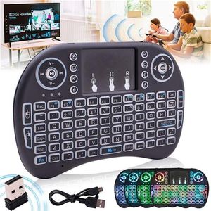 Mini i8 G Air Mouse Wireless Keyboard with Touchpad LED colorful light Laptop keyboard a58 a38