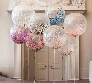 60cm Sequin balloon Party Decoration net red rose gold paper transparent latex balloons Can decorate dinner and school banquet