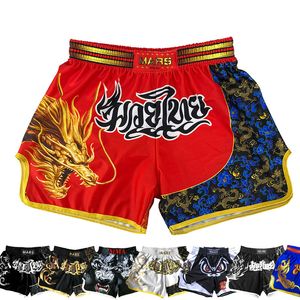 Pantaloncini da boxe Muay Thai Shorts Uomini e donne Abbigliamento Abbigliamento combattendo Arti marziali Allenamento Fitness Fitness Fighting MMA Pantaloni da boxe Q1231