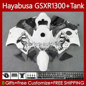 Carroçaria para Suzuki Hayabusa GSXR 1300 CC GSX-R1300 GSXR-1300 96-07 Lustroso Branco 74No.41 1300cc GSXR1300 96 97 98 99 00 01 GSX R1300 2002 2003 2004 2006 2006