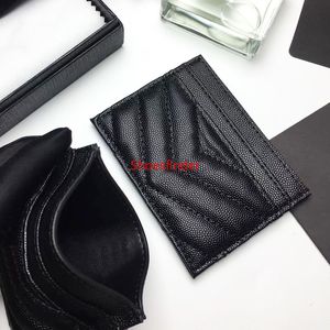 New Top Quality Men Womens Classic Casual Credit Card Holders Cowhide Real Leather Ultra Slim Wallet Packet Bag for Mans Corn Purses 10.5*7.5*0.5cm