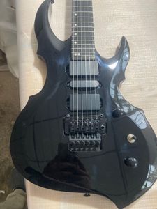 Skräddarsydd FRX CTM Gitarr Se Thru Black Trans Black HSH Pickups Guitar Kina Gitarrer