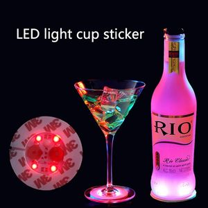  Bottle Stickers Coasters Lighting Battery Powered LED Drink Cup Mat Christmas Vase Nightclub Party Decoration Lights