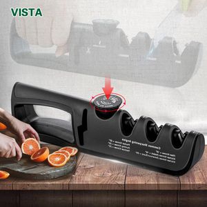 Knife Sharpener Angle Adjustable 4 Stages Scissors Sharpening stone Professional Kitchen Grinder knives Whetstone Sharpener Tool 201026