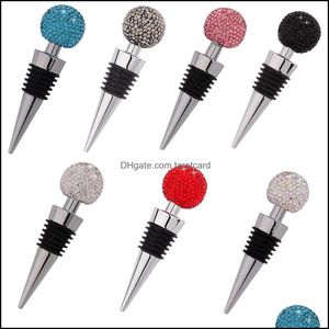 Other Bar Products Barware Kitchen, Dining & Home Garden Cute Bottle Plug Zinc Alloy Wine Stoppers Crystal Toppers Stopper Set Accessories F