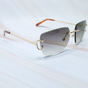 Big Wire C Carter Sunglasses Men and Women Rimless Designer Exclseer Associor