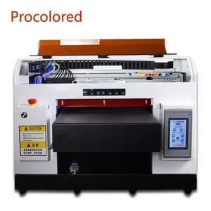 プリンタープロセス8カラーDTG TSHIRT印刷機デジタルUVフラットベッドA3プリントサイズTシャツ電話ケースPO1