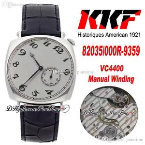KKF Historiques American 1921 A4400 carica manuale orologio da uomo 82035/000R-9359 cassa in acciaio quadrante bianco indici numerici cinturino in pelle orologi Puretime B02