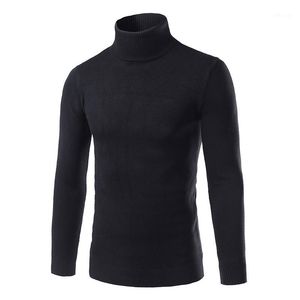 Men's Sweaters Wholesale- 2021 Man Autumn And Winter Fashion Sweater Male Slim Wool Turtleneck Basic Sweaters1