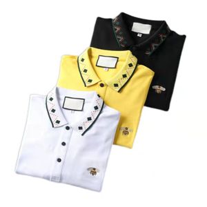 2021 дизайнерский бренд поло рубашка рубашка мужская роскошь футболки Polos цветочные вышивки Высокая улица известные печатающие мужчины Poloshirts # M-3XLHSC01