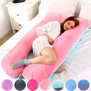 116x65cm Pregnant Pillow Case Gravida U Type Lumbar Pillowcase Multi Function Side Protect Cushion cover for Pregnancy Women LJ200826