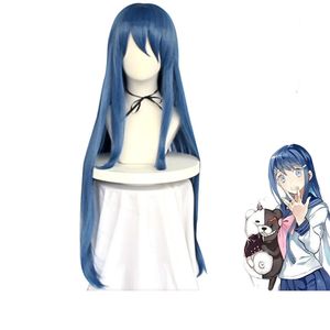 New Danganronpa Maizono Sayaka Cosplay Perucas 100cm Longo Calor Resistente ao Calor Sintético Peruca Cosplay