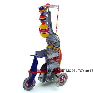 Wholesale nostalgic toys resale online - NB Cartoon Tinplate WindUp Toy Elephants Ride Tricycles Spanish Acrobatics Nostalgic Ornament Kid Birthday Xmas Gift Collect