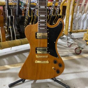 Custom ES Style gitara elektryczna w kolorze przyrodniczym z palisewod fingerboard mahoń body złoty sprzęt