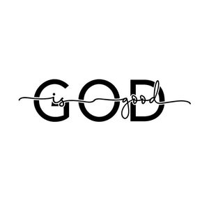 15*15cm God Is Good Religious Christian White Vinyl Window Decal Sticker for Cars or Laptops Car Styling Decorative Stickers