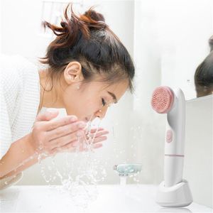 Sonic-Reinigungsbürsten. großhandel-Elektrische Gesichtsreinigungsbürste für Gesichts Hautpflege Waschanlage Sonic Vibrationsmassage Werkzeug in Akne Pore Blackhead Silikonreiniger A450O