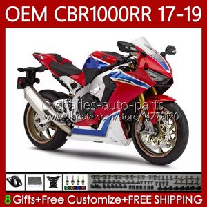 OEM CORPO + TANQUE PARA HONDA CBR 1000CC 1000 CBR1000 RR CC 17-19 TRABALHO 75NO.55 CBR 1000RR CBR1000RR 17 18 19 CBR1000CC 2017 2018 2019 Injecção Molde Lustroso Red Blk