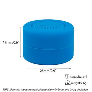 Newest design 3ML oil containers non-stick silicone jar Smoking Accessories Jars dab wax rubber container for dabber