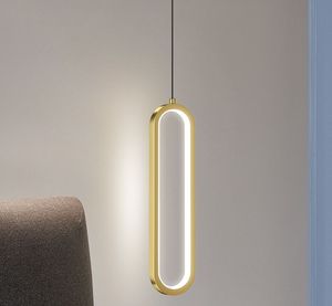Moderna luz minimalista Luxo Longa Linha Candelabro Quarto Lâmpada de cabeceira
