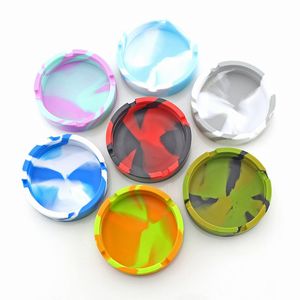 Silicone Noctilucent Ashtray Creative Round Ashtray Anti-Shock Rök Ash Tray Fashion Miljö Hotell Hem KTV Ashtray LLA181