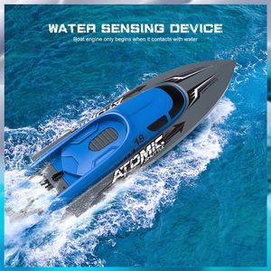 EACHINE EB02 Nave telecomandata per barche RC 2.4G 4CH Motore ad alta velocità fino a 30+ KPH per piscina e lago 40 minuti Tempo di utilizzo Giocattoli per barche