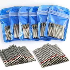 50pc Diamant Nagel Bohrer Nagelhaut Sauber Bit Set Fräser für Maniküre Elektrische Cutter Bits Zubehör Abgestorbene Haut Entfernen 220209