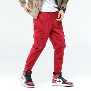 Männer Hosen Frühling Herbst Mens Casual Stil Streetwear Casua Cargo Männer Lose Werkzeug Strahl Für Leinen Hosen M-3XL