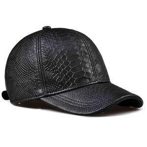 2021冬の本物のシープスキンレザーイーグルプリント56-60cm男のための黒/茶色の野球帽のためのカジュアルストリートGFゴルス父の帽子