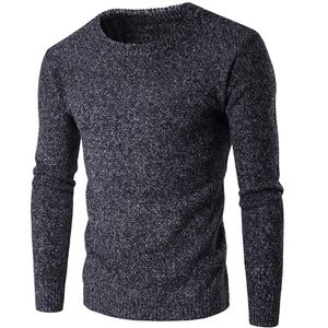 남자 겨울 스웨터 솔리드 컬러 따뜻한 캐주얼 니트 풀오버 스웨터 201021