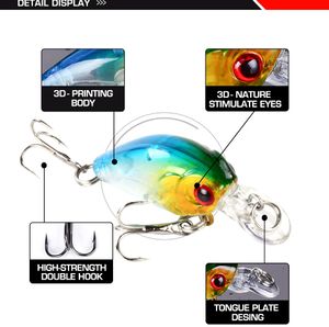 4 cm da 3,7 g mini wobblers crankbait pesca esca artificiale esca artificiale flottante mobile pesca placcaggio da pesca