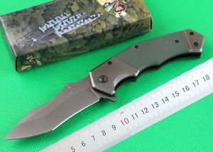 Special Offer 352 Assisted Fast Open Flipper Folding knife 440C Titanium Coated/Stone Wash Tanto Point blade Steel + G10 Handle With Retail