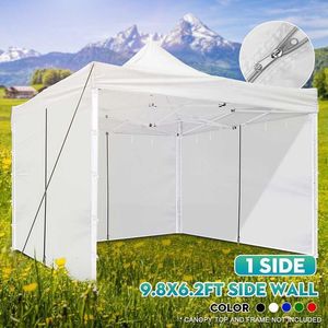 9.8x6.2ft Baldacchino Parete Laterale Panno di Oxford Impermeabile Gazebo Tenda Riparo Tarp Cerniera Fianco Tenda Esterna di Ricambio Per Party1