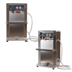 220V máquina de enchimento multifuncional dupla cabeça líquido para o aço tainless cerveja leite verticais 400W máquina de enchimento de líquido elétrico