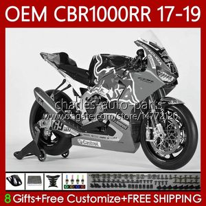 Kit de feiras para Honda CBR1000 CBR 1000 Glossy Gray RR CC 2017-2019 Bodywork 75No.141 CBR 1000rr 1000CC 2017 2018 2019 CBR1000CC CBR1000RR 17 18 19 Body do OEM de injeção