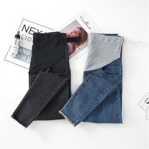 Denim jeans moderskap bottoms byxor för gravida kvinnor kläder vård av graviditet leggings byxor gravidas kläder 20211228 h1