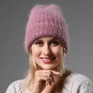 % Chapéu das mulheres inverno hat70 Angola pele de malha chapéu gorro de inverno para as mulheres girl 's cap fêmea nova e simples pele Seja
