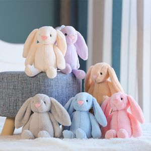 Paskalya tavşanı peluş oyuncak parti uzun kulaklı tavşan bez bebek çocuk tatil hediye yatak odası dekorasyon 12 inç 30 cm 4 stilleri